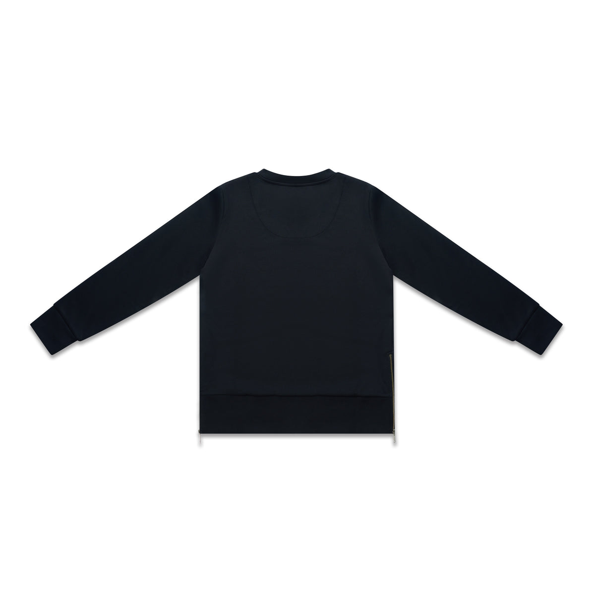 Long Sleeve Crew Neck Side Zip Top