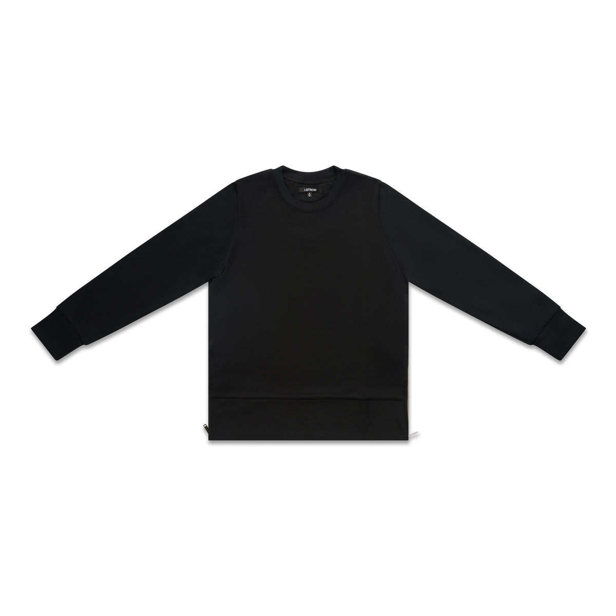 Long Sleeve Crew Neck Side Zip Top